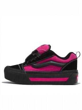 VANS KNU SKOOL PINK & BLACK STACKED WOMENS SIZE 10 Platform Sneakers